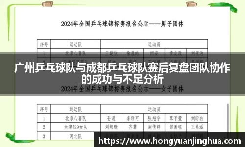 广州乒乓球队与成都乒乓球队赛后复盘团队协作的成功与不足分析